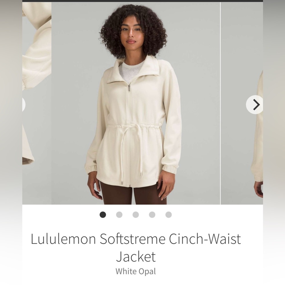 Softstreme Cinch-Waist Jacket  Size 6 White Opal